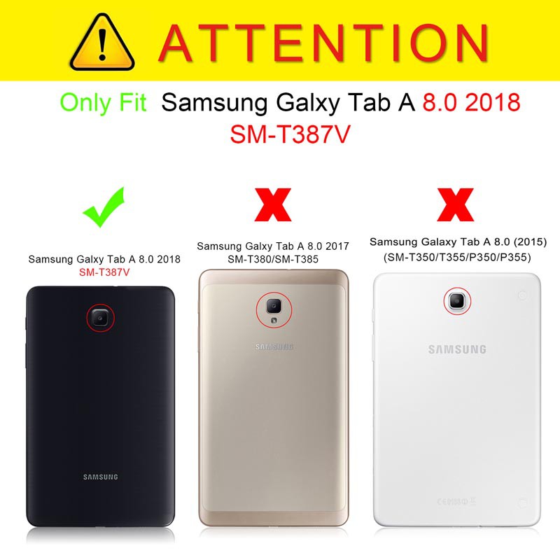 Samsung Galaxy tab A 8.0 2018 Ốp lưng SM-T387V Cute Case Stand Cover Vỏ bảo vệ