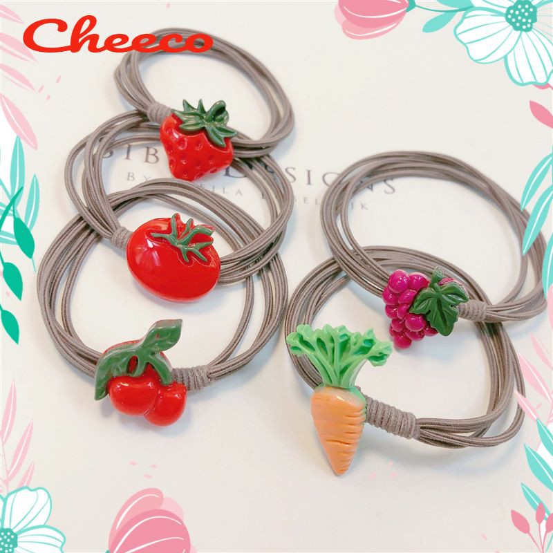 Dây buộc tóc hình rau củ quả siêu cute
