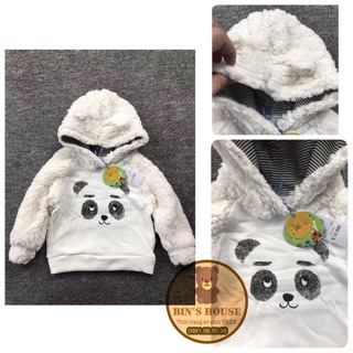 Áo lông gấu trắng sz 6m-3y