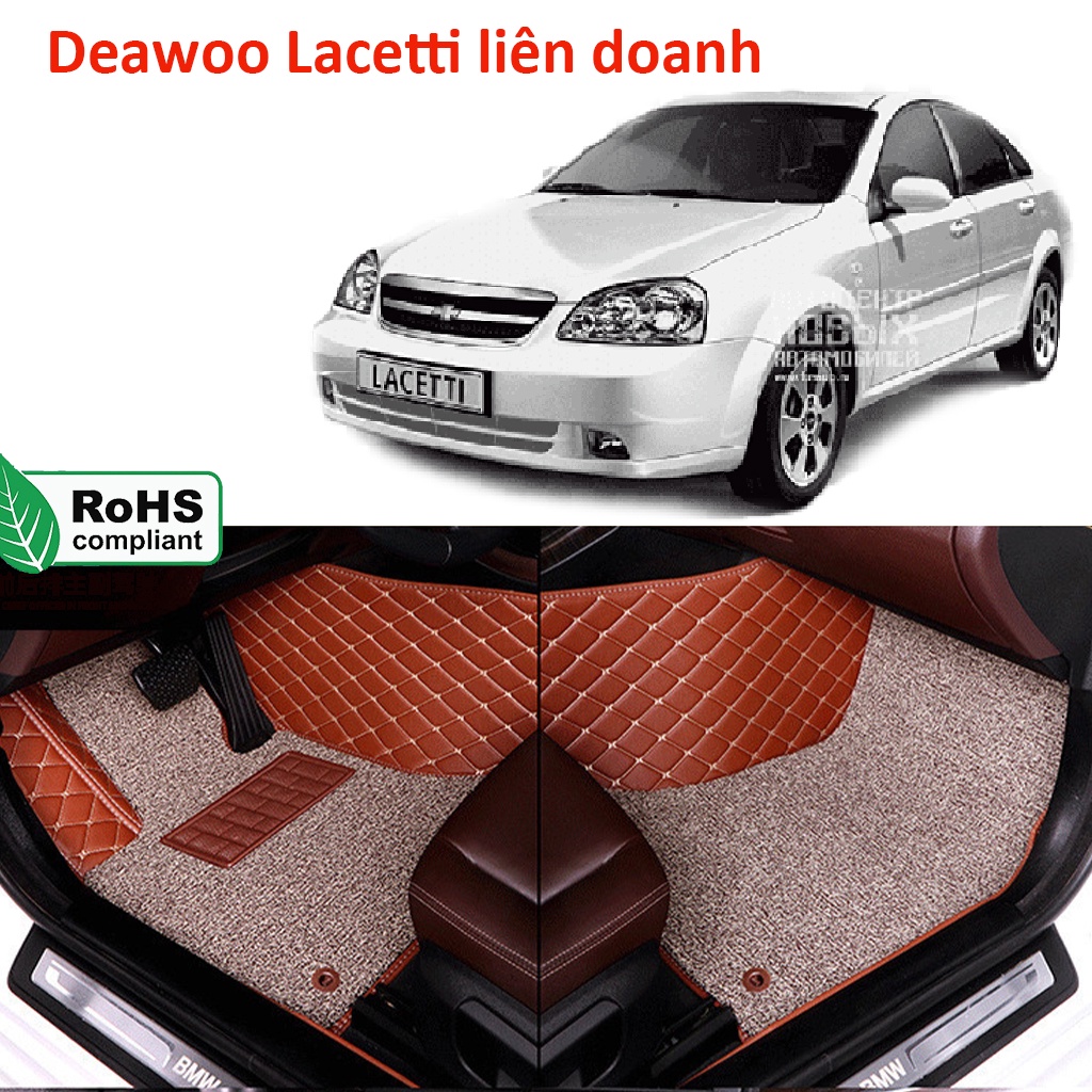 Thảm lót sàn 6D Deawoo Lacetti liên doanh 2002-2011 chống nước, phủ kín sàn xe, cách âm hiệu quả