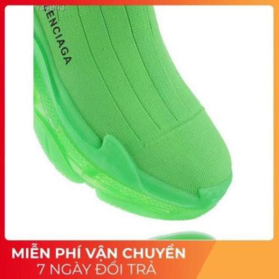 GIÀY BALENCIAGA TRIPLE-S KNIT MID “VOLT” MÀU XANH LỤC 2020 Mới Nhất New Chất Nhất 👟 Xịn Nhất 2020 . A12 : - Xa kho ^