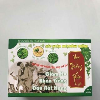KẸO NGẬM HO, VIÊM HỌNG, KHÀN TIẾNG VẠN THƯỜNG XUÂN ( không đường & an toàn cho mẹ, cho bé )