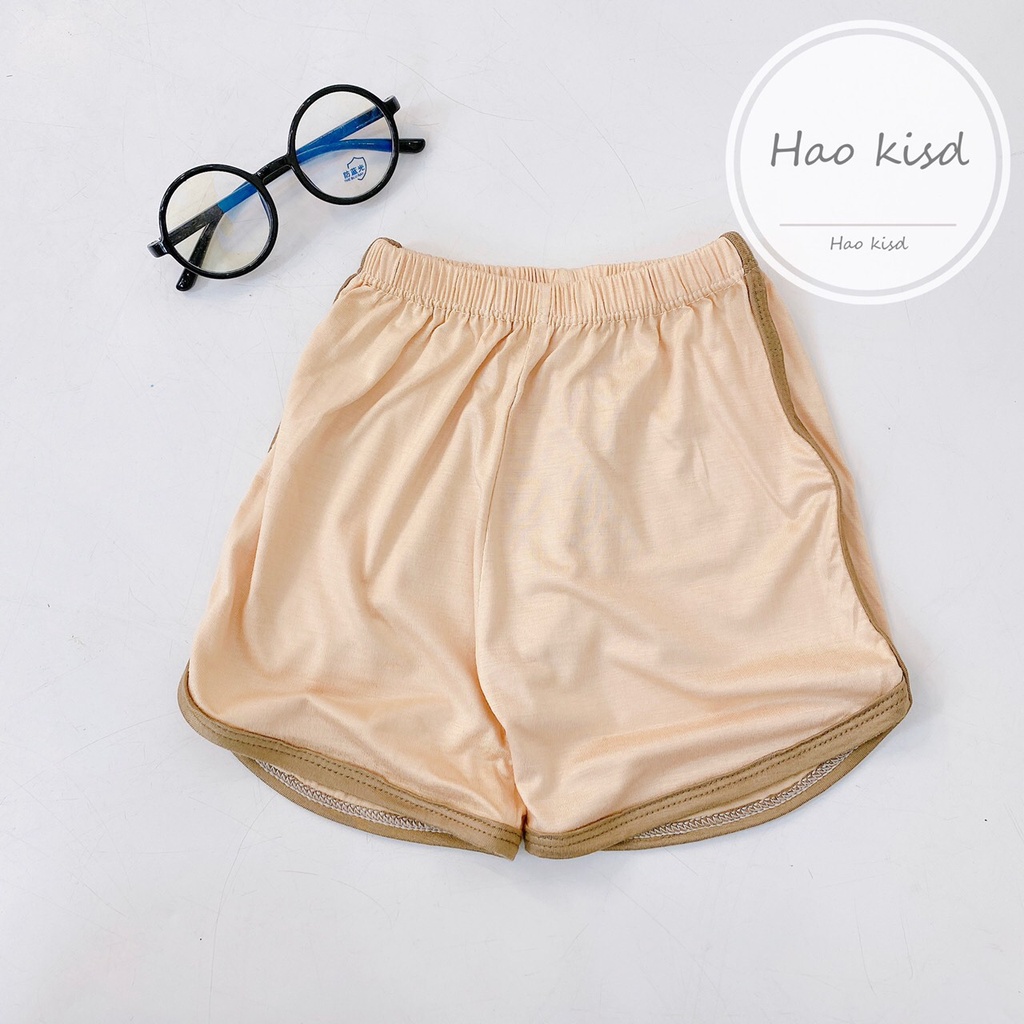 Quần Đùi Thun Lạnh, Quần Chục K.WOO Phối Viền Đáng Yêu Cho Bé Trai, Bé Gái 5-15kg