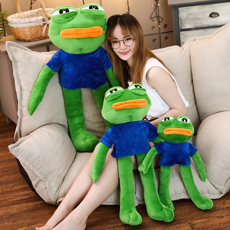 Ếch pepe nhồi bông mắt to xinh xắn 90cm làm quà sinh nhật