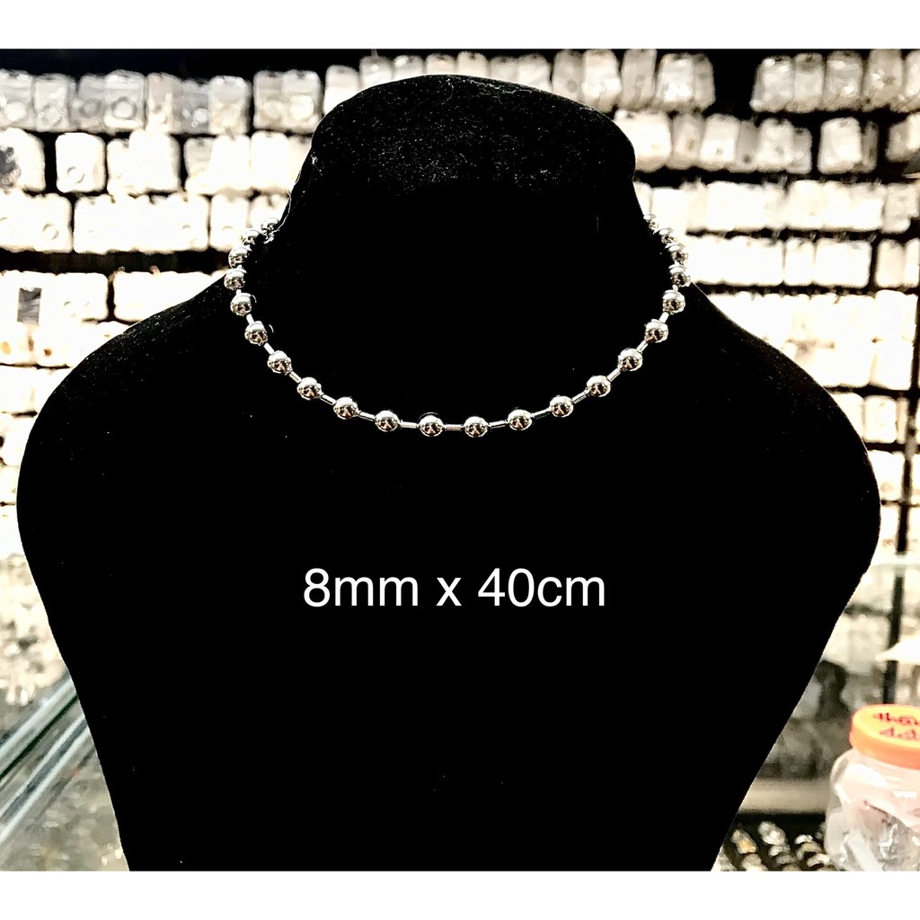 Vòng cổ titan chuỗi bi tròn ball chain cực chất không gỉ có 3 size