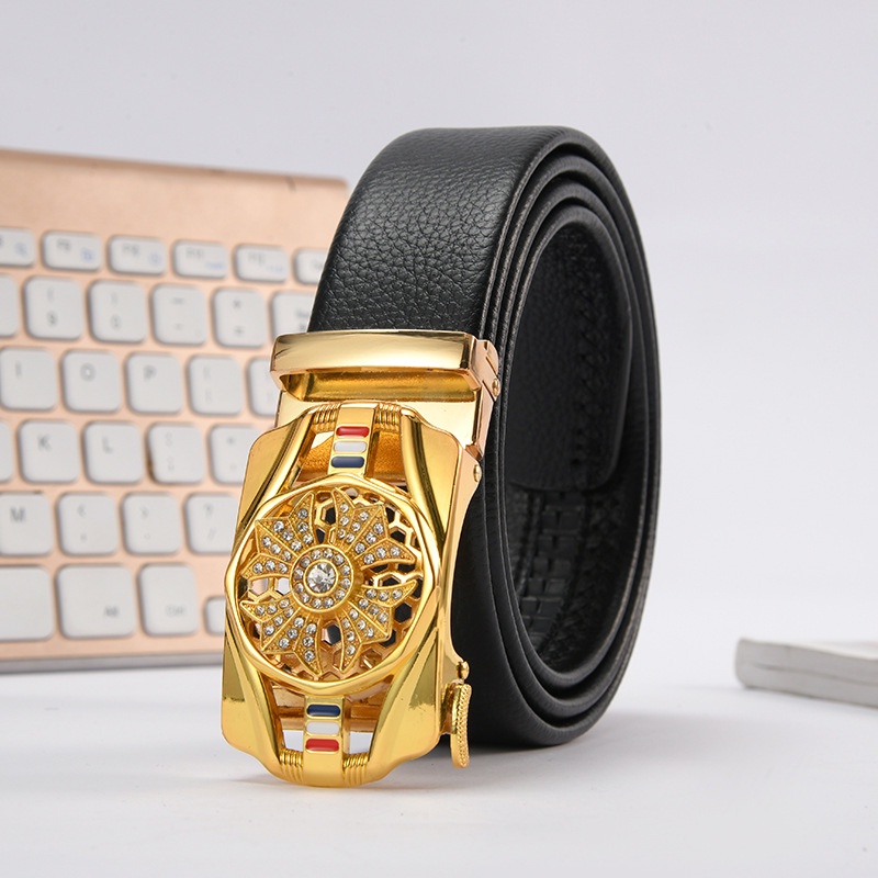 Thắt lưng da nam khóa tự động cao cấp Dây nịt nam mặt xoay chính hãng X003S - shopdoda96