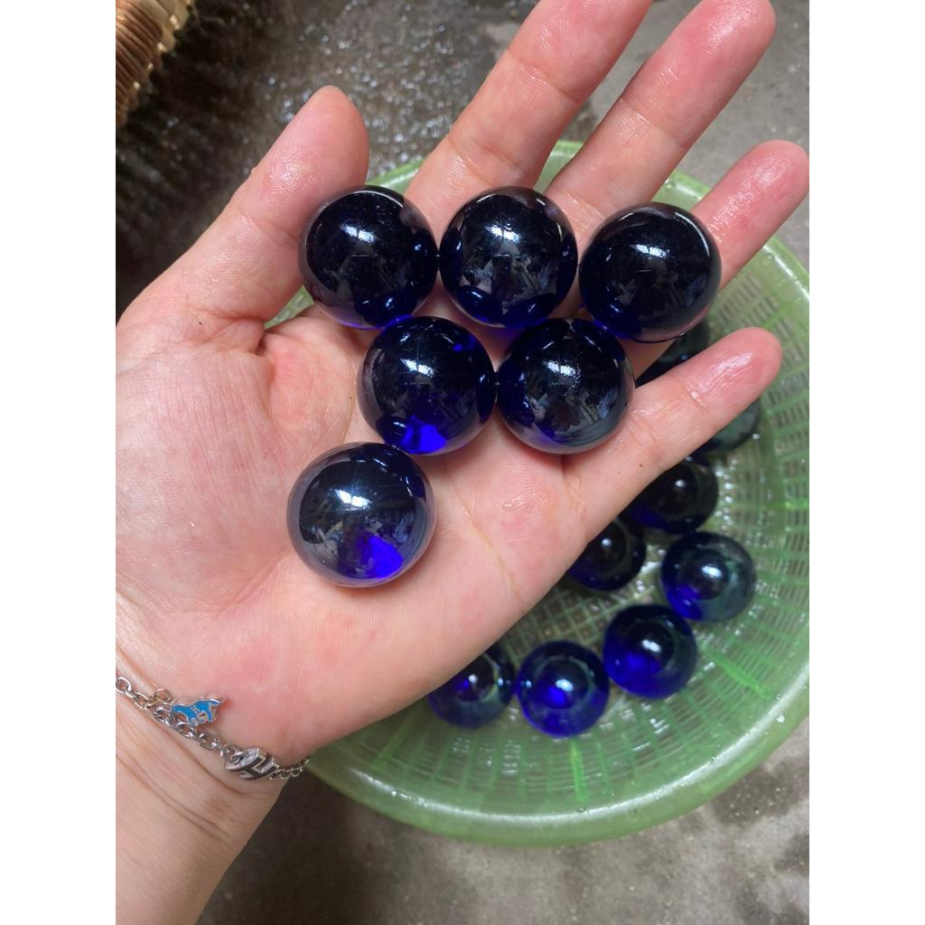 Bi ve - bộ 10 viên bi màu tím than đường kính 24mm cực đẹp