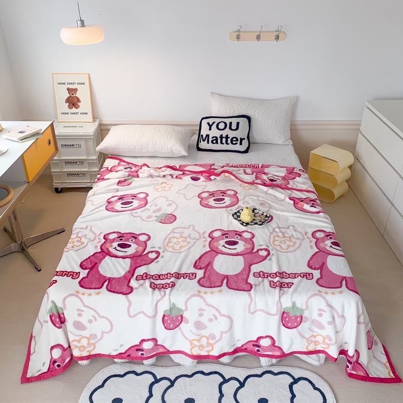 Chăn Tuyết Thu Đông Tiện Lợi, Hoạ Tiết DS Dễ Thương (shinbedding)