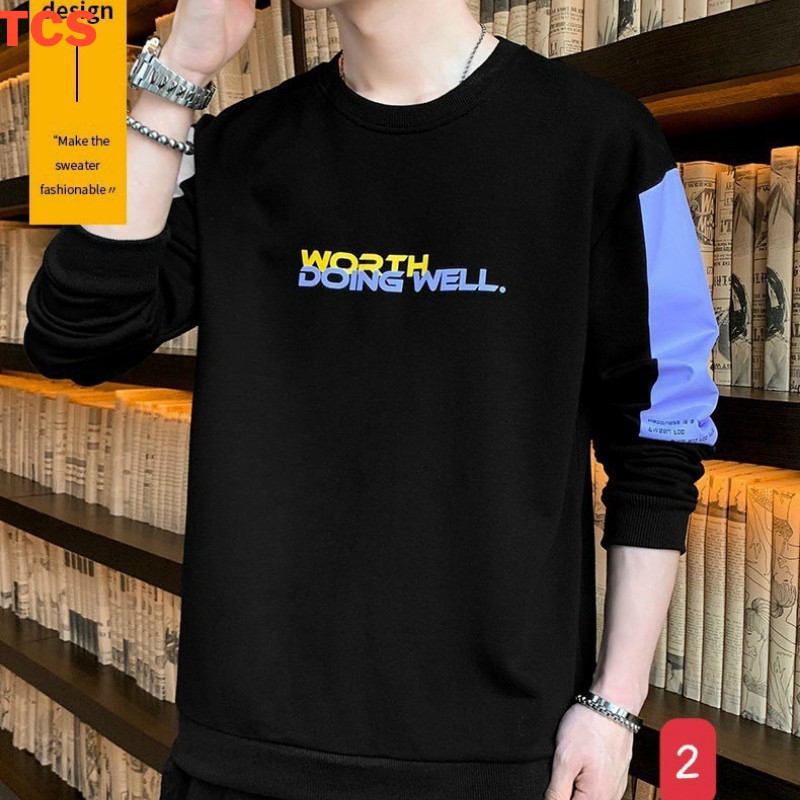 Áo thun tay dài nam phối phong cách tm 18