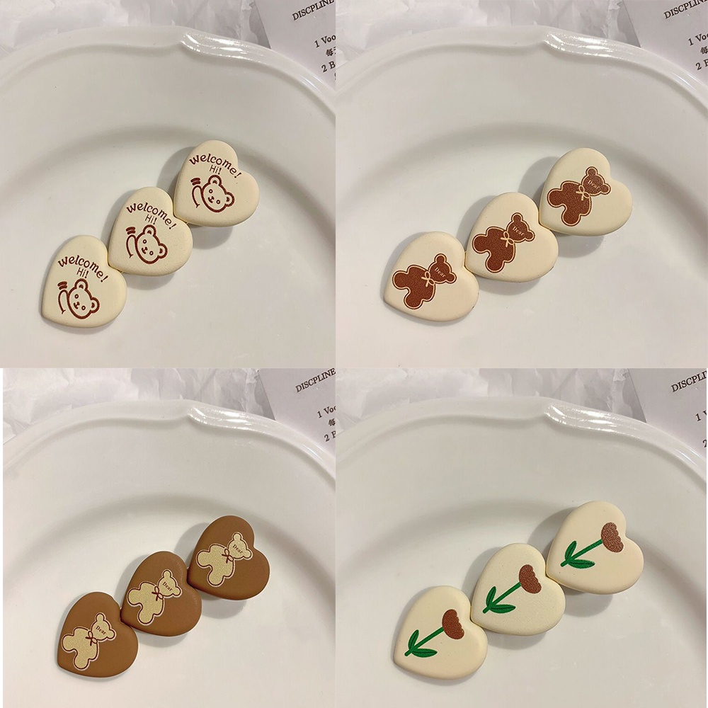 Kẹp tóc bằng acrylic hình hoa tulip/gấu dễ thương cho bé gái