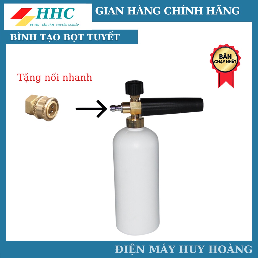 Bình phun tạo bọt tuyết 1 lít cao cấp tặng nối nhanh bằng thau