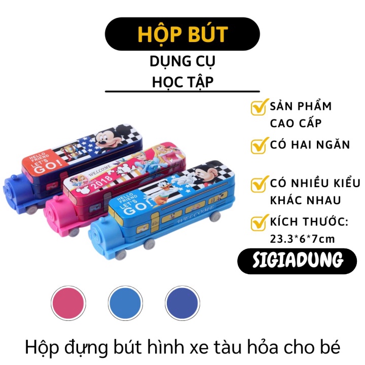 [SGD] Hộp Bút Cute - Hộp đựng Bút Tàu Hỏa 2 Tầng Kèm Đồ Chuốt Chì Tiện Lợi Cho Bé 7755