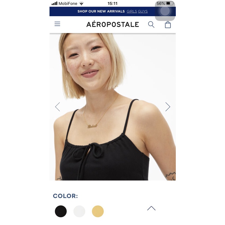 Áo 2 dây xuất xịn AÉROPOSTALE dáng crop, sang trọng, quyến rũ đủ màu
