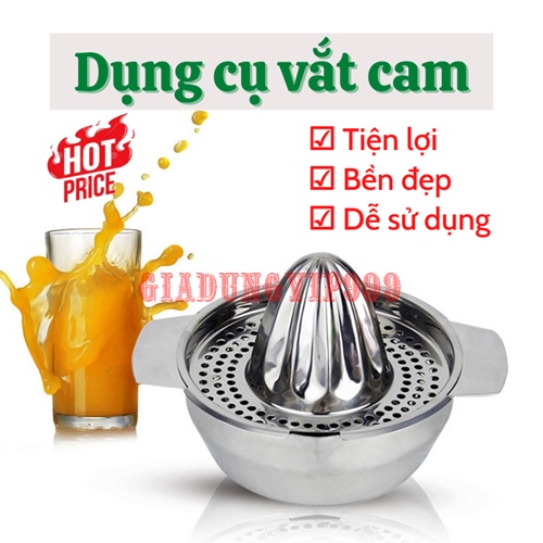 Đồ vắt cam SALE Dụng cụ vắt cam chanh bằng tay inox cao cấp sáng bóng bền đẹp tiện dụng giá rẻ an toàn khi sử dụng