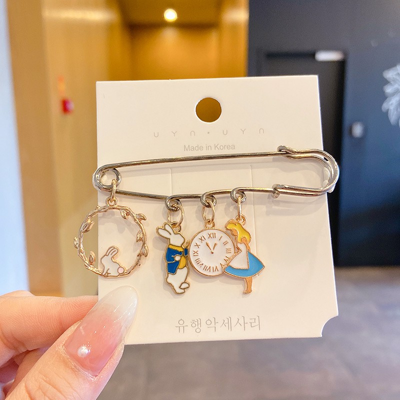 Cài áo kim tây động vật ngựa unicorn/ thỏ universe/ gấu trúc - GC394