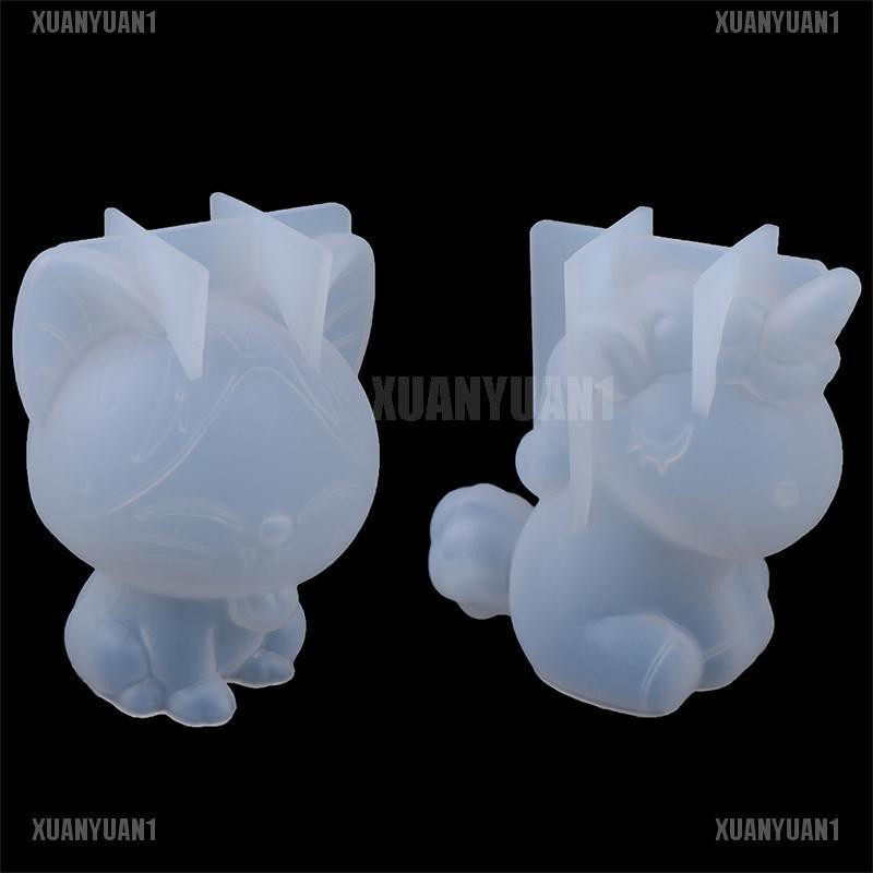 [XUANYUAN1] Khuôn Silicon Trong Suốt Hình Ngựa / Mèo Làm Nến DIY