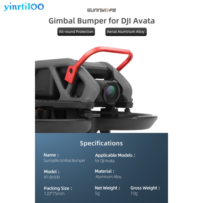 Phụ Kiện Yinrti100 Bằng Hợp Kim Nhôm Chống Va Chạm Cho Dji Avata Gimbal