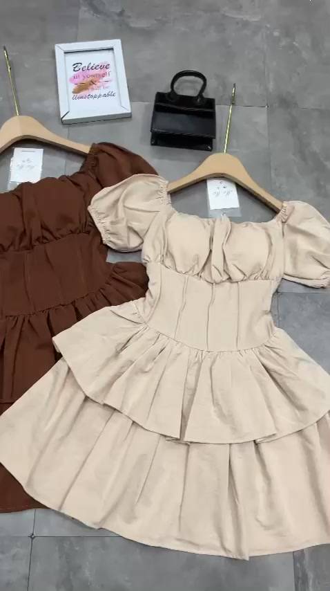 [268] Váy Đũi Xước Có Đệm Ngực 4 Màu Siêu Xinh Có Ảnh Thật Kèm Video | BigBuy360 - bigbuy360.vn