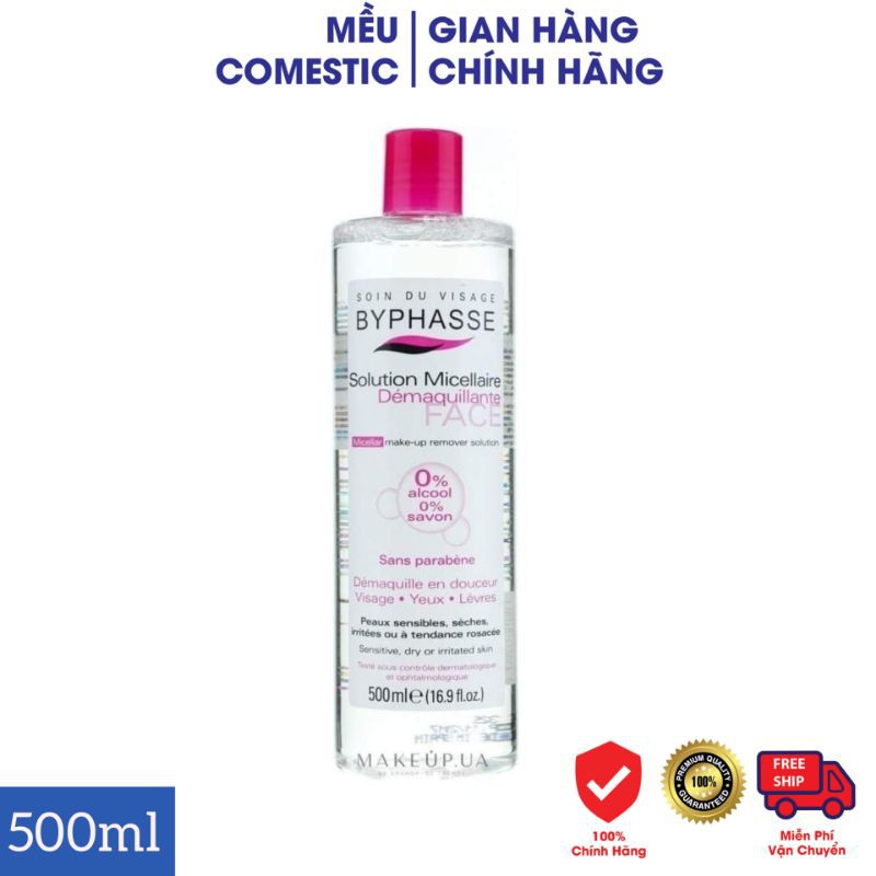 Nước tẩy trang Byphasse Micellar Make-up Remover Solution 500ml