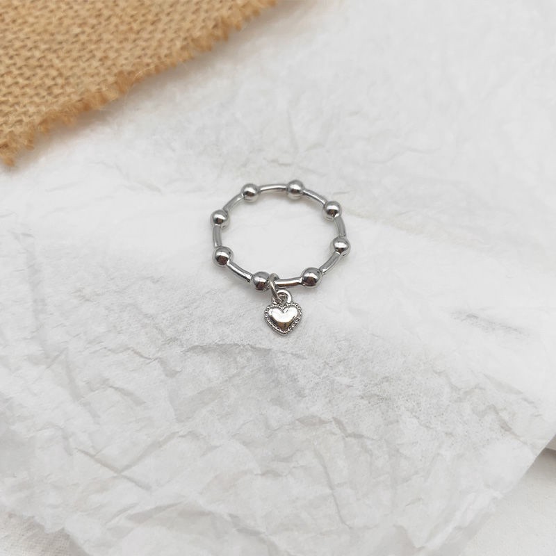 Nhẫn 23220 mặt trái tim phong cách hip hop cá tính Hàn Quốc thời trang cổ điển độc đáo dễ phối đồ