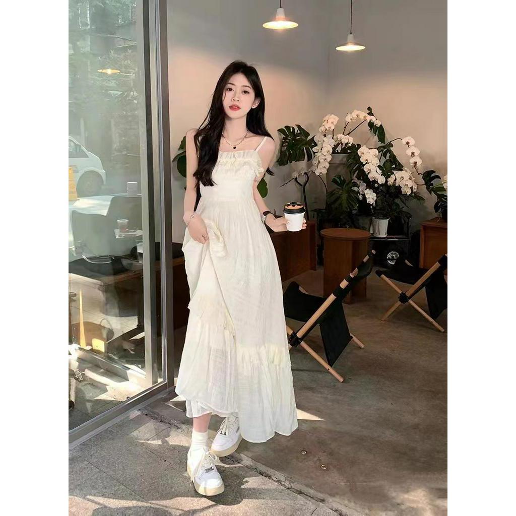 Đầm Hai Dây Mỏng Ôm Eo Mùa Hè Phong Cách Mới 61515