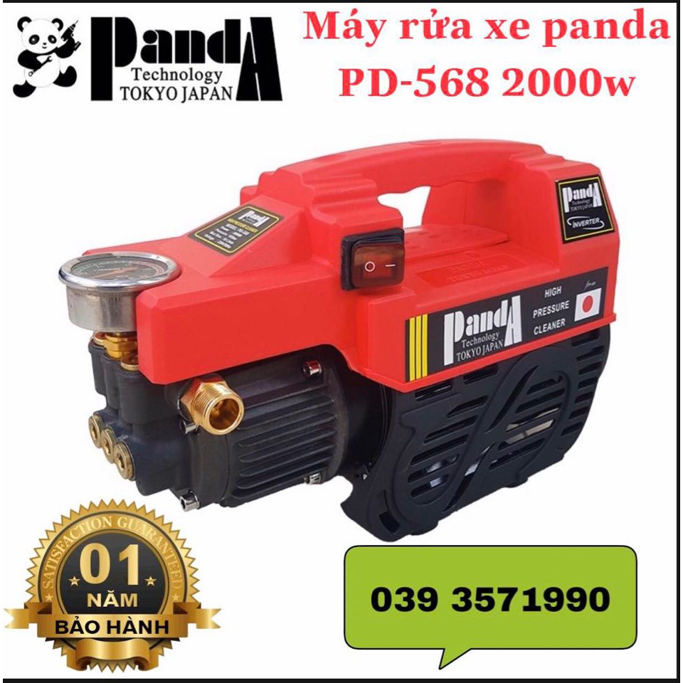 ⚡️Máy Rửa Xe Gia Đình Panda PD-568 Inverter⚡️ Áp Lực Cao (2000W - Mẫu mới)