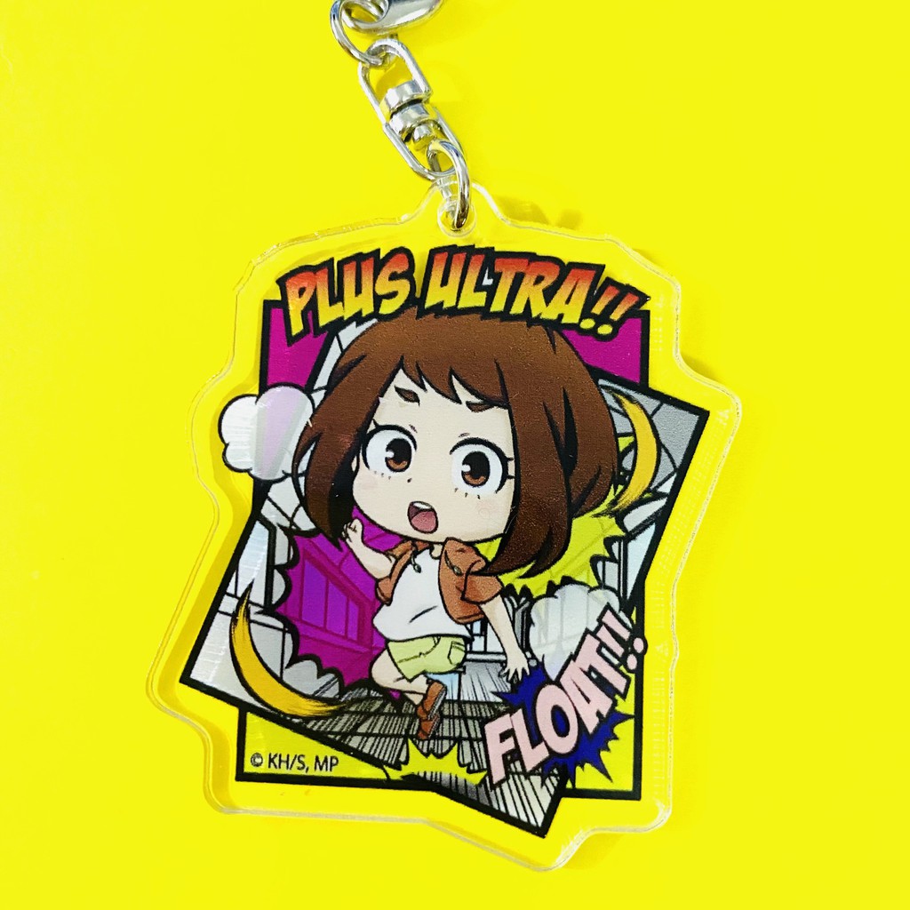 ( Mica trong acrylic ) Móc khóa in hình Boku no Hero Academia HỌC VIỆN ANH HÙNG ver PLUS ULTRA!! anime chibi xinh xắn