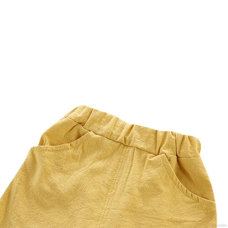 Bộ áo sơ mi tay ngắn + quần short họa tiết thời trang dành cho bé 0~4 tuổi