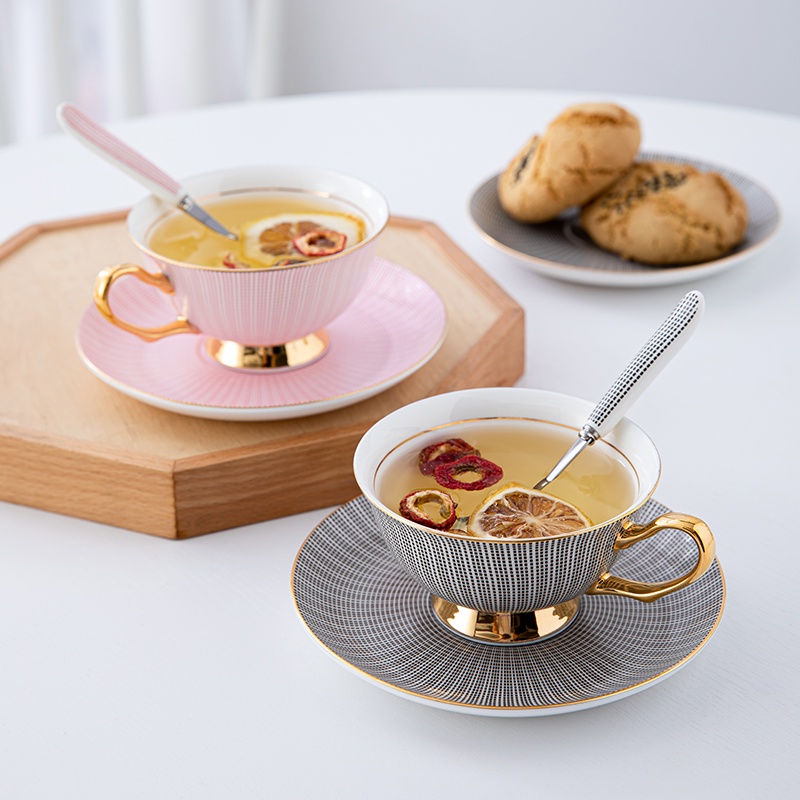 Bộ Cốc Uống Cà Phê Bằng Sứ Cao Cấp 36% Xương Phong Cách Châu Âu Sang Trọng