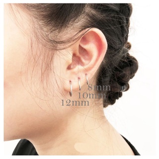 (1 chiếc) Khuyên Tai Tròn - Khuyên Tròn Chốt Bật Khấc (1.2mm) - Khuyên tai, môi, septum,... - Khuyên thép y tế