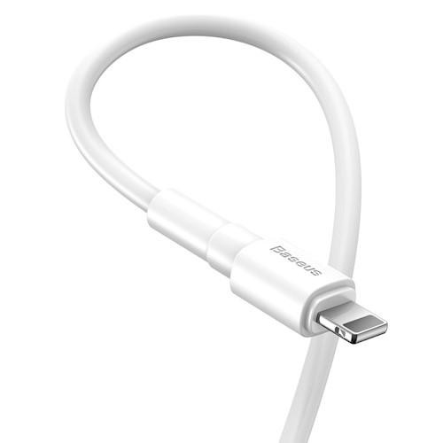 Cáp sạc Baseus truyền dữ liệu Mini White USB to Lightning sạc nhanh 2.4A dài 100cm