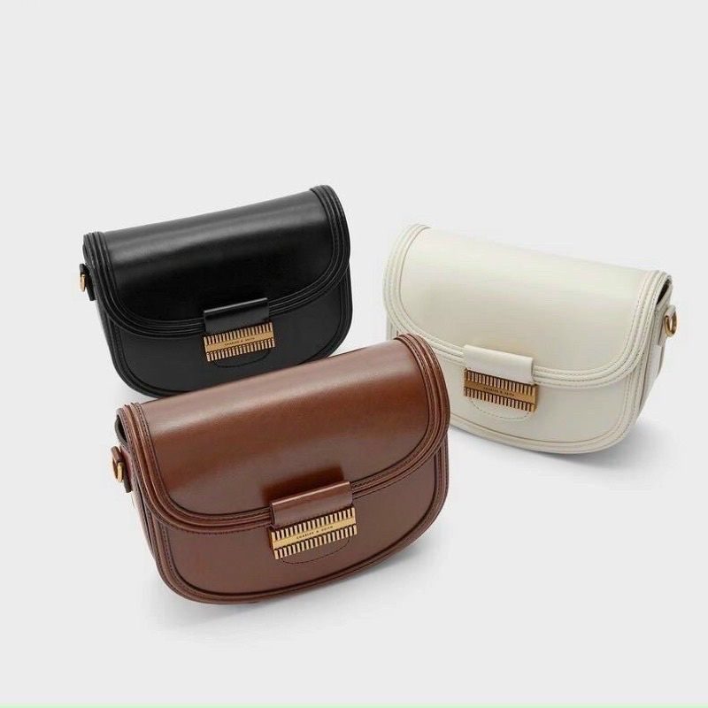 Túi xách đeo chéo nữ JanSi, túi đeo vai kẹp nách Basic bầu likeaut sz22