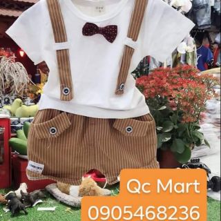 Bộ vét công tử cho bé kèm nơ