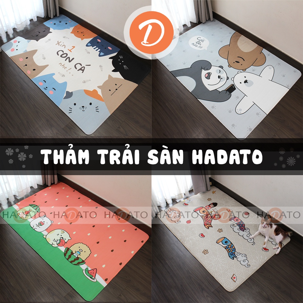 THẢM trải sàn THẢM phòng khách trang trí nội thất chất liệu bông nỉ mịn cao cấp style HOẠT HÌNH cute cho bé - TPK 3