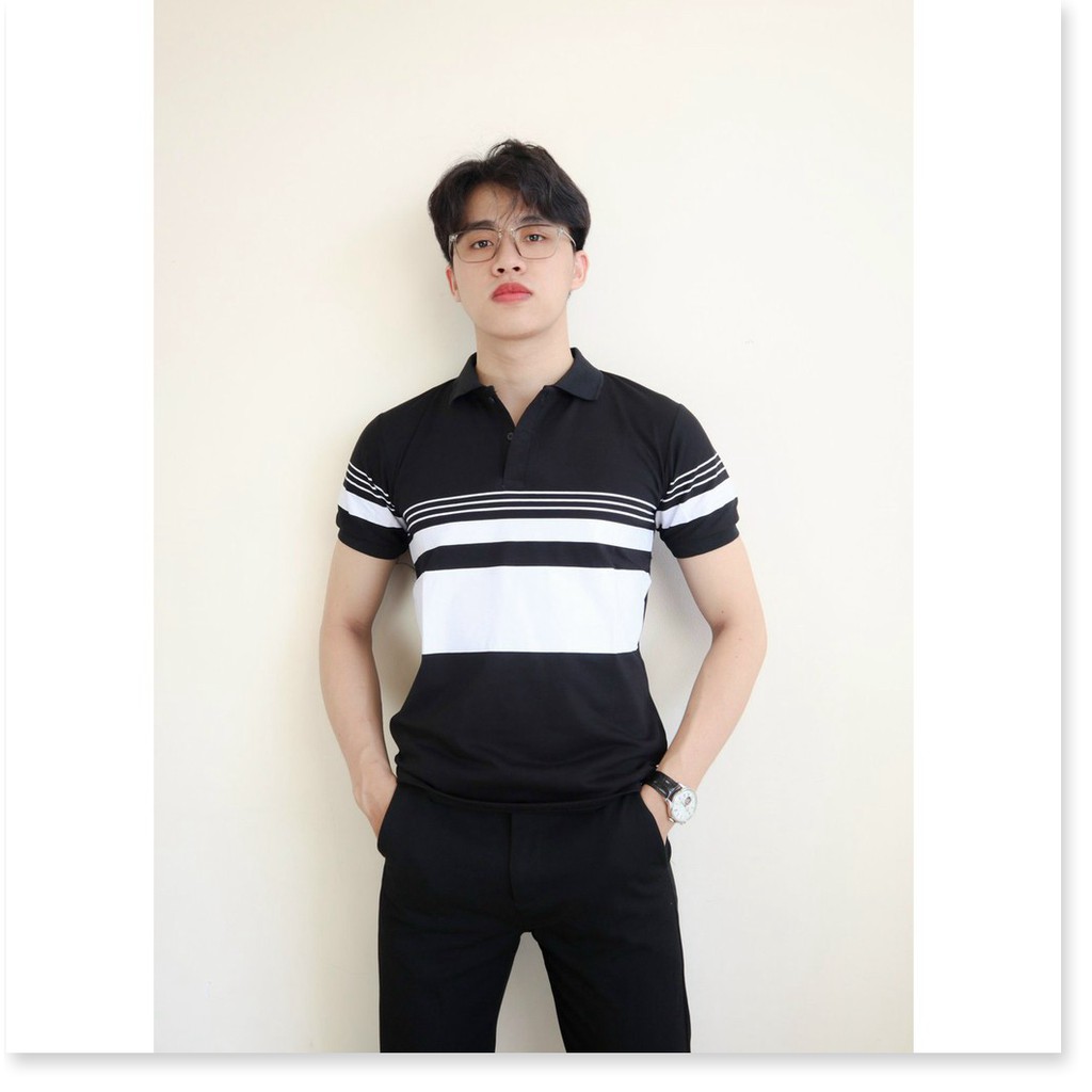 Áo thun cổ trụ ngắn tay hoạ tiết mới cho ae KME FASHION