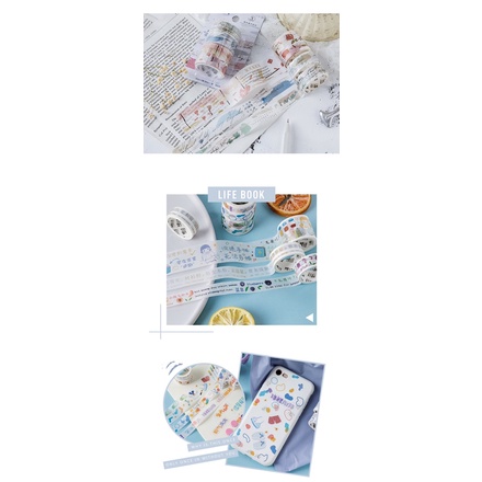 Washi - washitape set 3 cuộn WS001