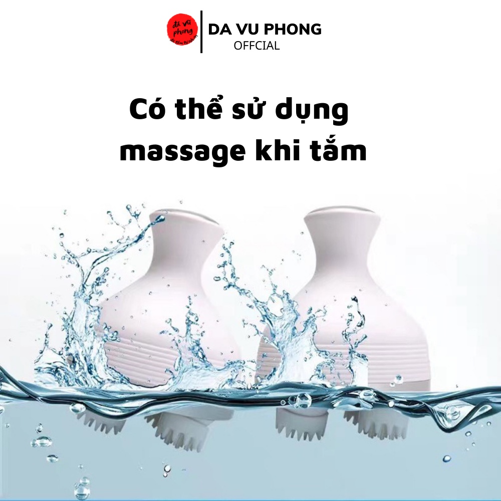 Máy Massage Đầu Mini,Máy Mát Xa Cầm Tay Kích Thích Mọc Tóc ngủ Ngon Sâu Giấc 3 Chế Độ Đá Vũ Phong