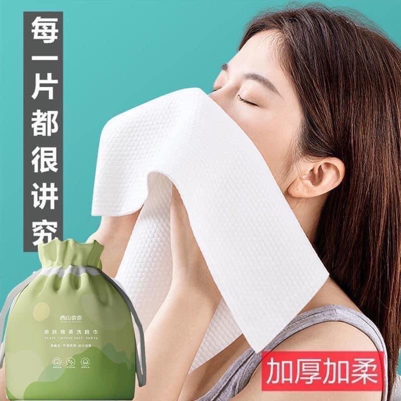 Khăn giấy khô lau mặt đa năng dùng 1 lần, khăn giấy tẩy trang loại 1