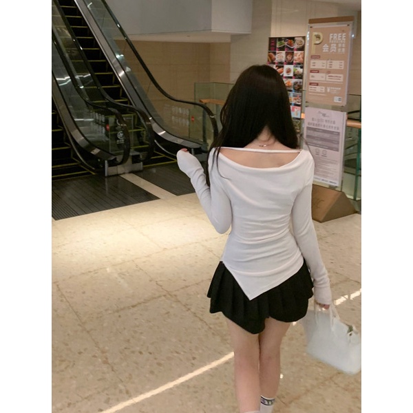 Áo Thun Nữ Dài Tay Cổ Chữ V Thời Trang Hàn Quốc