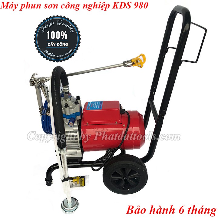 Máy phun sơn công nghiệp KDS 980-Công suất 1000W-Motor từ-Đầy đủ phụ kiện-Bảo hành 6 tháng