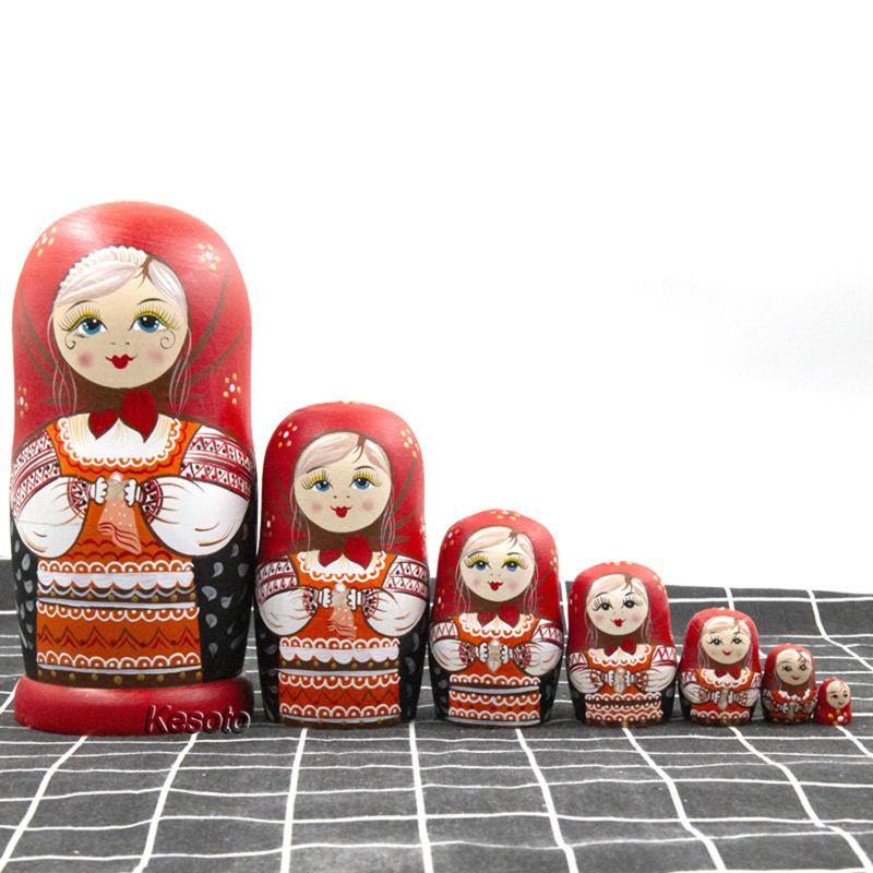 Bộ 7 Búp Bê Nga Matryoshka Bằng Gỗ