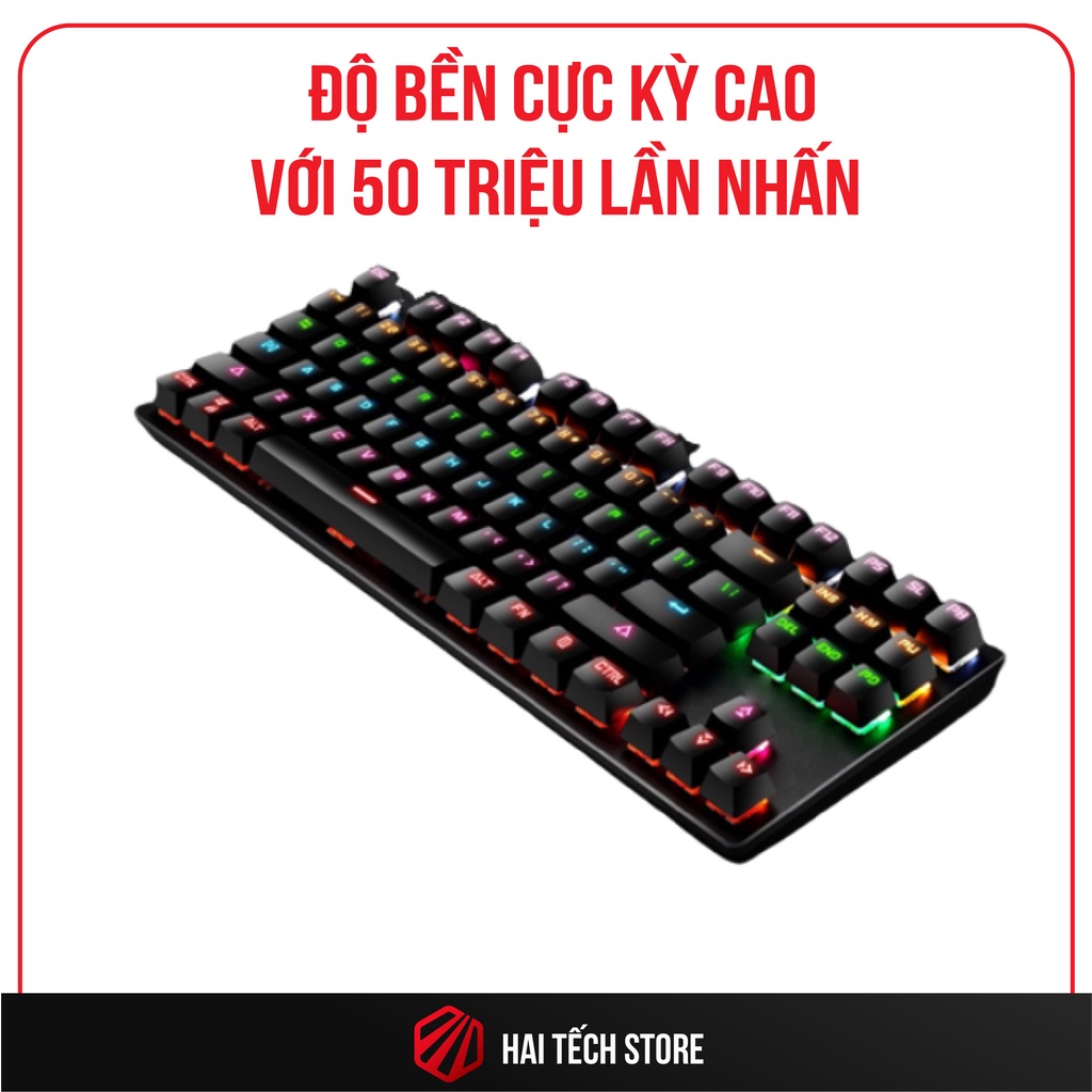 Bàn phím cơ LEAVEN K550 PRO | RGB led | Blue switch | 87 phím | bàn phím máy tính