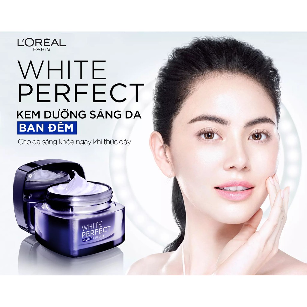 Kem Dưỡng L'Oreal Paris Skincare Sáng Da Ban Đêm White Perfect 50ml