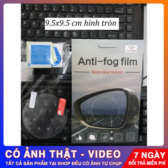 [Free Ship] Combo 2 miếng Film dán gương chiếu hậu chống đọng nước, chống lóa công nghệ Nano Anti Fog