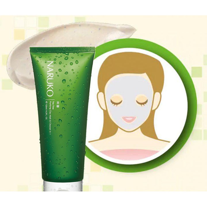 [ Nội Địa Đài ] Sữa rửa mặt tràm trà đất sét Naruko Clay Mask and Cleanser 3 in 1 | BigBuy360 - bigbuy360.vn