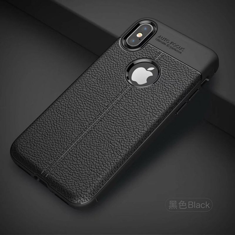 Ốp lưng dẻo vân da Auto Focus cho iPhone 7P/8P/X/XR/XS MAX/11/11PRO/11PROMAX/12/12PRO/12PROMAX