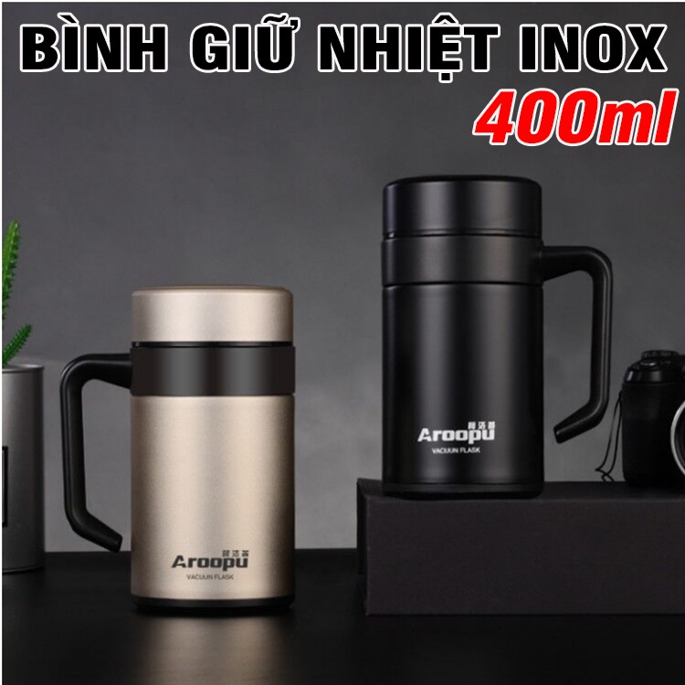 Bình giữ nhiệt 400ml bằng inox 304 cao cấp có tay cầm