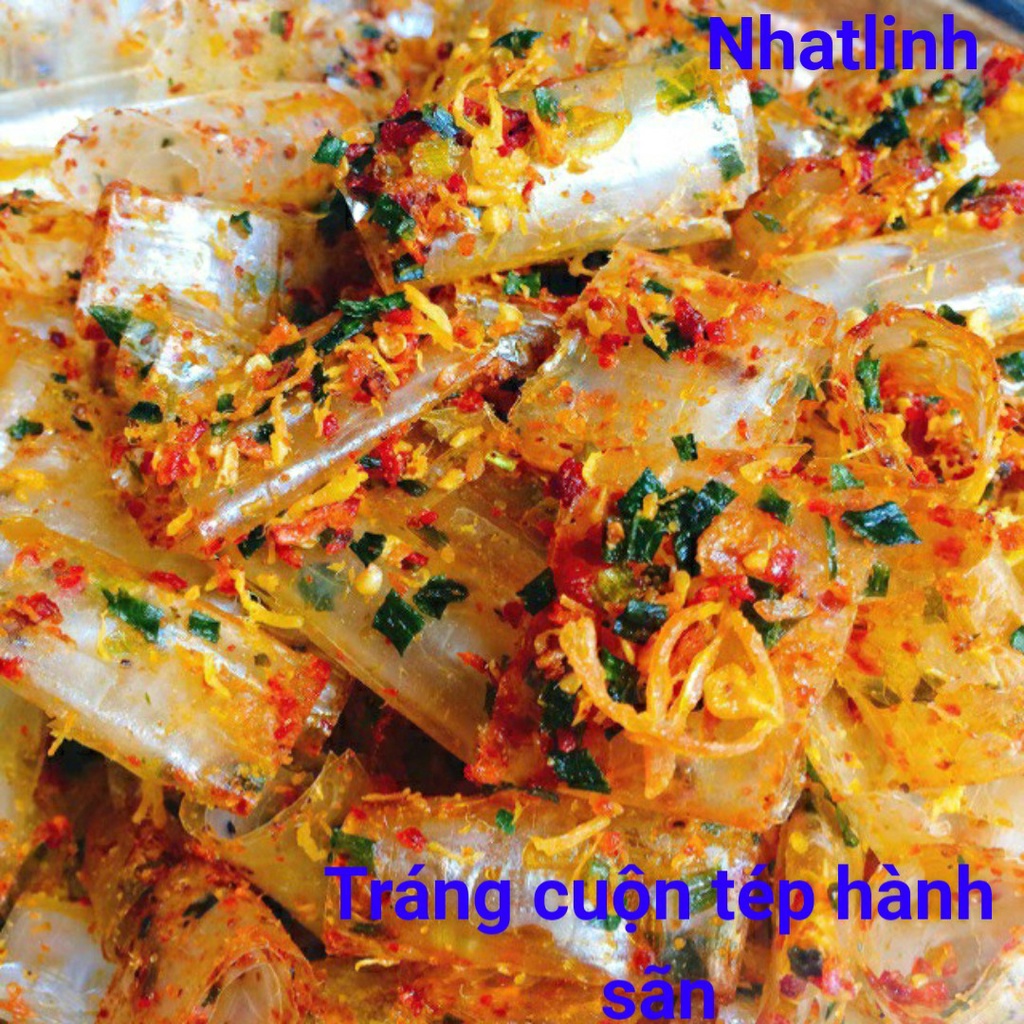 BÁNH TRÁNG TÉP HÀNH CUỘN SÃN THƠM NGON