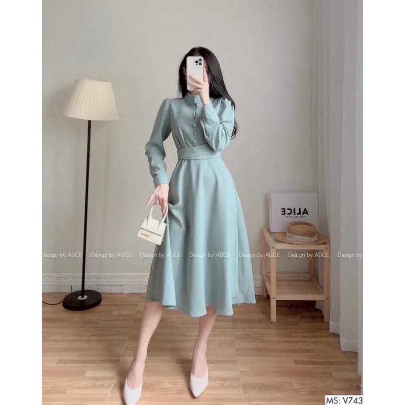 💥sỉ💥váy xanh ngọc khoá dọc cho con ti