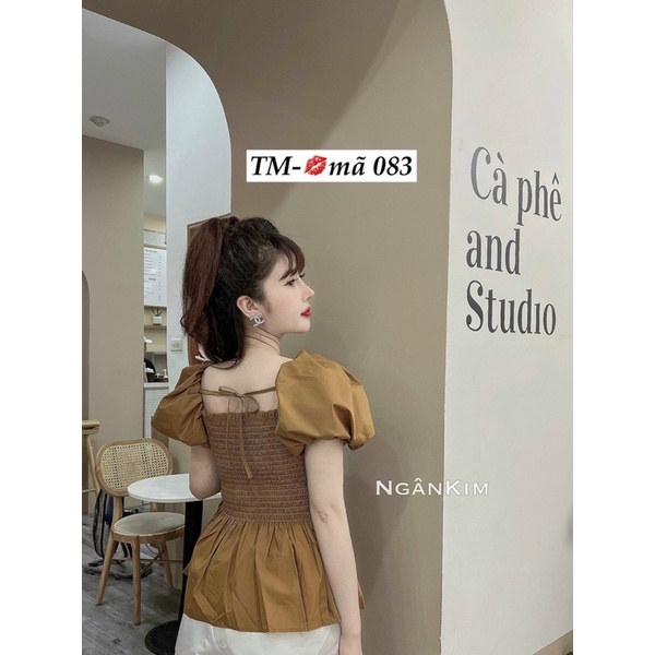 Áo Nhún Tay Bồng Tay Ngắn